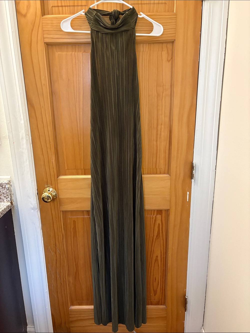 ASOS Olive Green Backless Maxi Dress